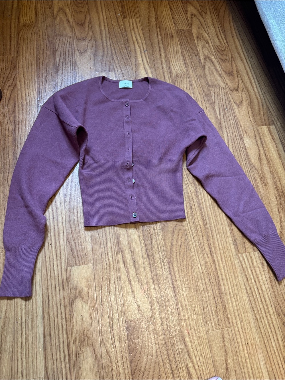 Aritzia Golightly Button Cardigan - Mauve - Picture 1 of 1